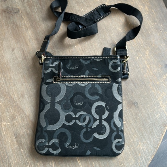 COACH Monogram Crossbody Bag with Leather Trim - Picture 9 of 11